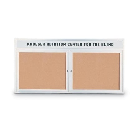 United Visual Products Corkboard, Headr, Fbrc, Blk/Cin, 2 Dr, 60x36" UV332-BLACK-CINNABA